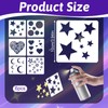 6PCS 6 Styles Moon and Star Stencils, Reusable Acrylic Templates,