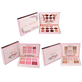 Paquete de 3 paletas Floral Bloom Blush, Highlight and Contour y Eye Bloom de Beauty Creations
