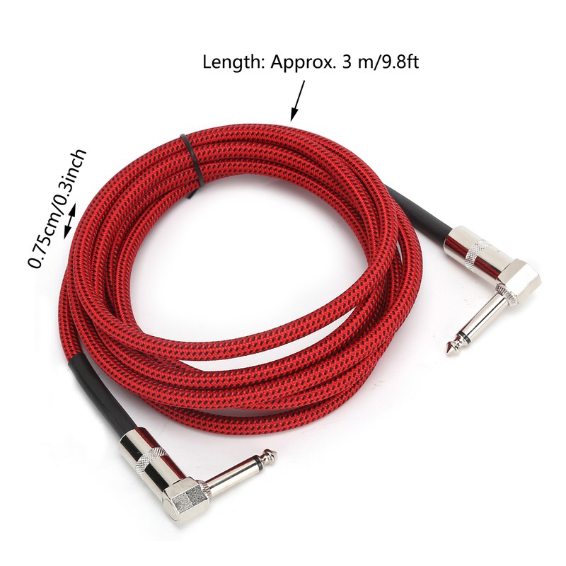 JORINDO Guitar Cable 6.35mm 1/4in Audio Connection Wire Electric Musical