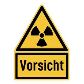 Dreick W003 W003 W003 Sticker: 300 x 200 mm, Warning Sign with Text (German) (Yellow/Black) - W003 - DIN EN ISO 7010 / ASR A1.3, Pack of 1