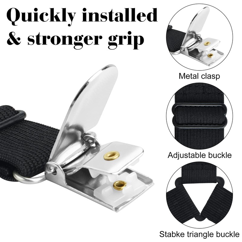 Morcheiong Bed Sheet Fasteners Straps Adjustable Bed Sheet Holder Bands