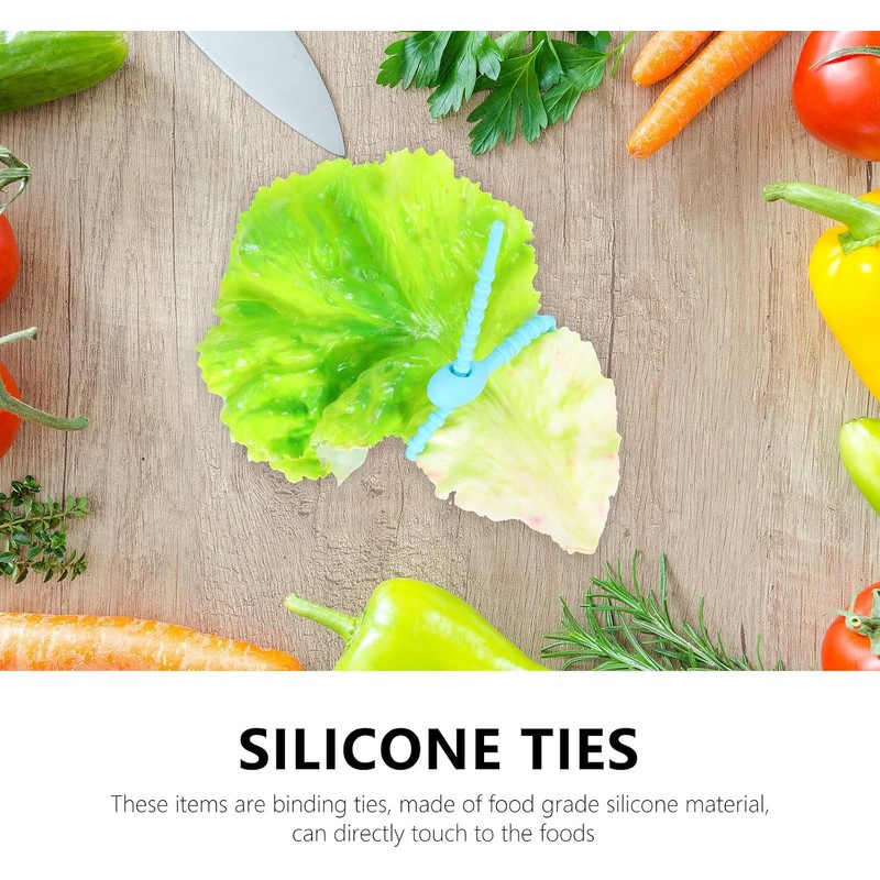 8 Piezas Bridas de Silicona Reutilizables, Flexibles