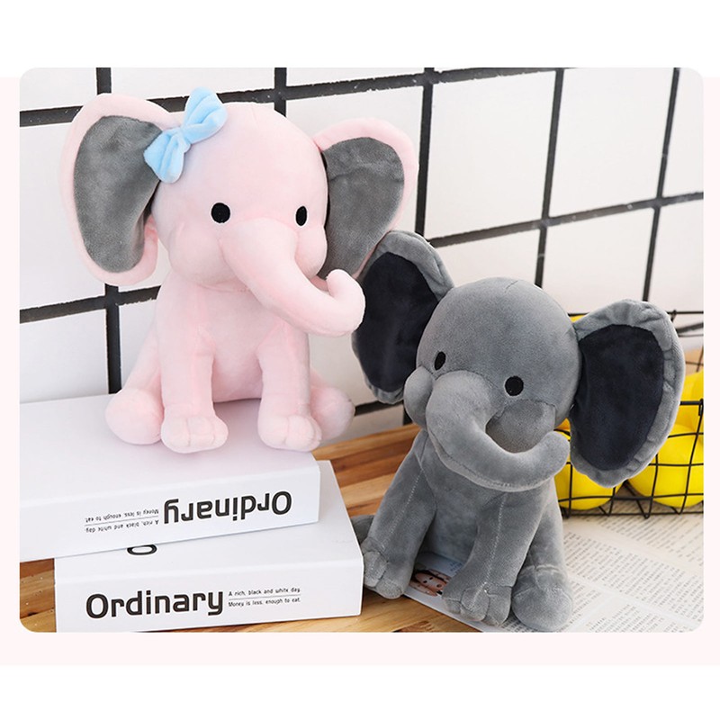 Elephant Plush Toy Multipurpose Cute Safe Comfortable Soft Fluffy Stuffed