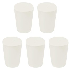 sourcing map Rubber Tapered Plug 15mm to 21mm Solid Test Tubes Bungs Stopper White for Lab Home 5 Pieces