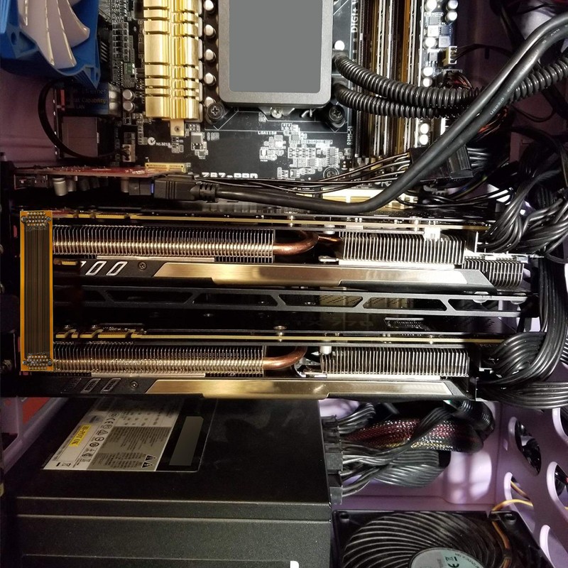 GELRHONR SLI Bridge 2 Way,10cm 26pin Flexible Graphic Card PCI-e