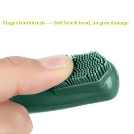 Ibluelover 2 Sets Pet Toothbrush & Toothpaste Kit 3 Pcs Soft Puppy Cat Dental Set Vanilla & Beef Flavor Toothpaste