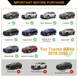 Autekcomma Roof Rack Cross Bars for Toyota RAV4 2019-2025 (Not Fit 2024 LE/Adventure/TRD Off-Road/Hybrid Woodland Edition) Anti-Theft Lock Mechanism Tie-Down Loop Aluminum Anti-Corrosion Crossbars