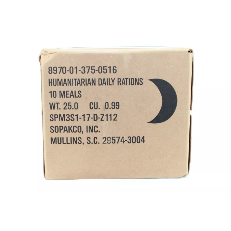 Sopakco/Wornick MRE Meal Cases - HUMANITARIAN DAILY RATION - RANDOM