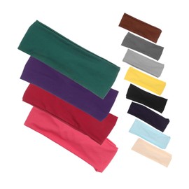 OHPHCALL 12 Pack Yoga Workout Headband for Women Sports Hair Band Set Control Workout Black