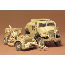 Tamiya 35044 1/35 Military Miniature Series No.44 British Army Quad Gun Tractor & 25-Pound Gun Plastic Model