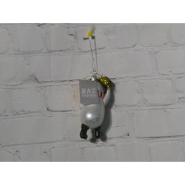 Raz Imports Glass Snowman Ornament