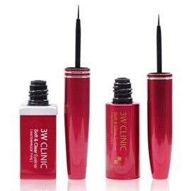 Soft clear waterproof eyeliner 2 types waterproof eyeliner round case / 소프트클리어 방수 아이라이너 2종 워터프루프아이라이너 원형케이스