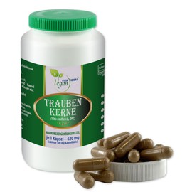 VITAIDEAL Vegan® Grape Seeds (OPC, Vitis vinifera L) 360 Vegetable Capsules Each 620 mg Pure Natural Without Additives.