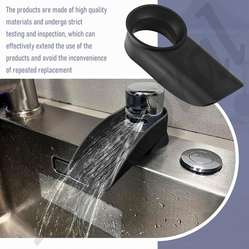 Air Gap ​Cover Water Ramp Silicone Splash ​Guard (Black), 4°