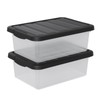 Tyminin 14-Qt Clear Latching Storage Boxes, 2-Pack Storage Bins