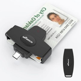 USB C DOD - Lector de tarjetas inteligentes CAC de acceso común y lector de tarjetas SIM, lector de tarjetas CAC, compatible con Mac Os, Windows, Linux