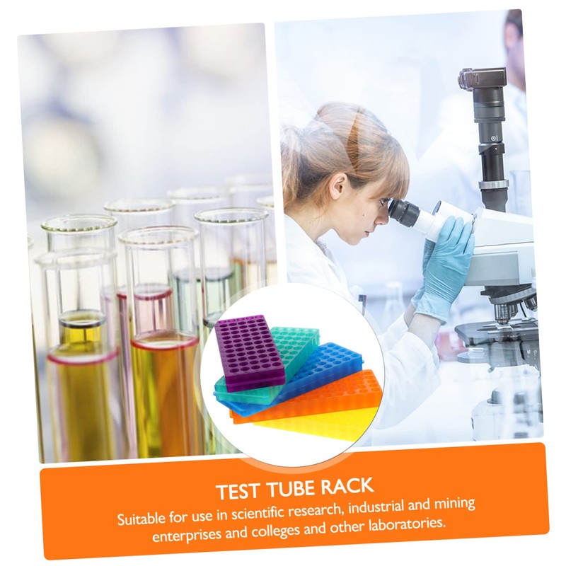 Hohopeti 5pcs Tube Racks for Microcentrifuge Vial Tube Holder Double