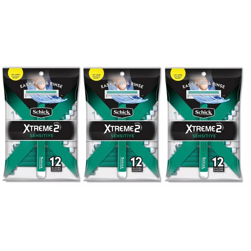 Schick Xtreme2 ST2 Sensitive Disposable Razors, 36 Count