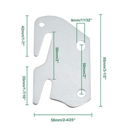 ZYAMY 4pcs Universal Wood Bed Rail Hook Plates, Bed Frame Bracket Headboard, Silver Steel, Bed Frame Mount