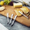 FlyingColors Laguiole Butter Knives / Spreaders Set, Stainless Steel,White, 4