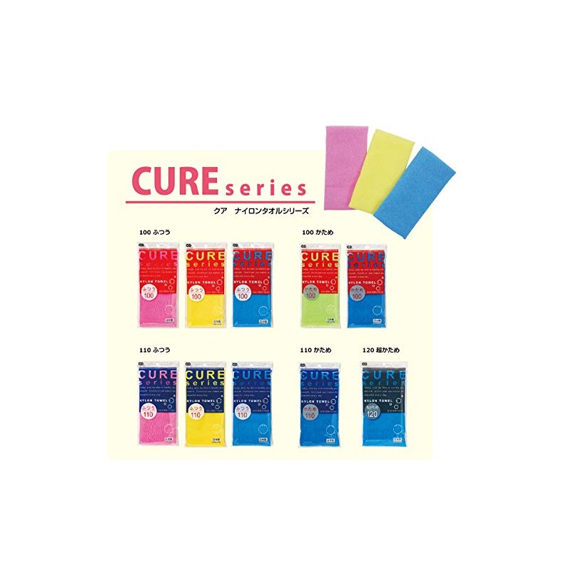 OHE Toalla de baño Exfoliante Japonesa Cure Series Tejido súper