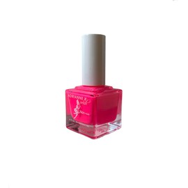 ADRIANNE K Hot Neon Pink Nail Polish, Miami Pink! Nontoxic, 10 Free. Durable, Gel Effect. Vegan