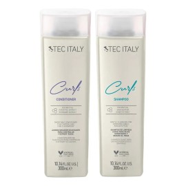 Kit Tratamiento Tec Italy Shampoo Para Cabello Rizado y Ondulado Anti Frizzy Curls y Acondicionador Para Rizos Definidos 300 Ml