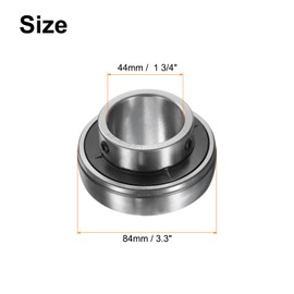 sourcing map UC209-28 Pillow Block Bearings 1-3/4" Bore Bearing Units Chrome Steel (GCR15) Flange Mounted Bearing Housing with Wrench