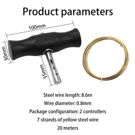 Adunsiaoto Car Window Removal Tool, Car Windscreen Removal Tool, Windscreen Removal Tools, with Window Glass Cutting Wire and Handles, Parts for Removing Car Glass