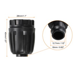 sourcing map 4Pcs 1/2 inch Drip Irrigation Fittings Hose Faucet Adapter Garden Faucet Connector for 1/2" Tubing(16mm OD) Home Garden