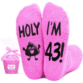 HAPPYPOP 43rd Birthday Gifts for Women - Socks for 43 Year Olds Female, Funny Gift Ideas for 43rd Middle-Aged Woman in Their 40s