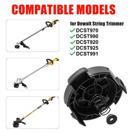 DWO1DT995 & DT20658QZ Replacement Weed Trimmer Head for Dewalt Trimmers with Spring and Cap, Replacement String Trimmer for Dewalt DEWALT DCST970 DCST990 DCST920 DCST925 DCST991 DCST972X1