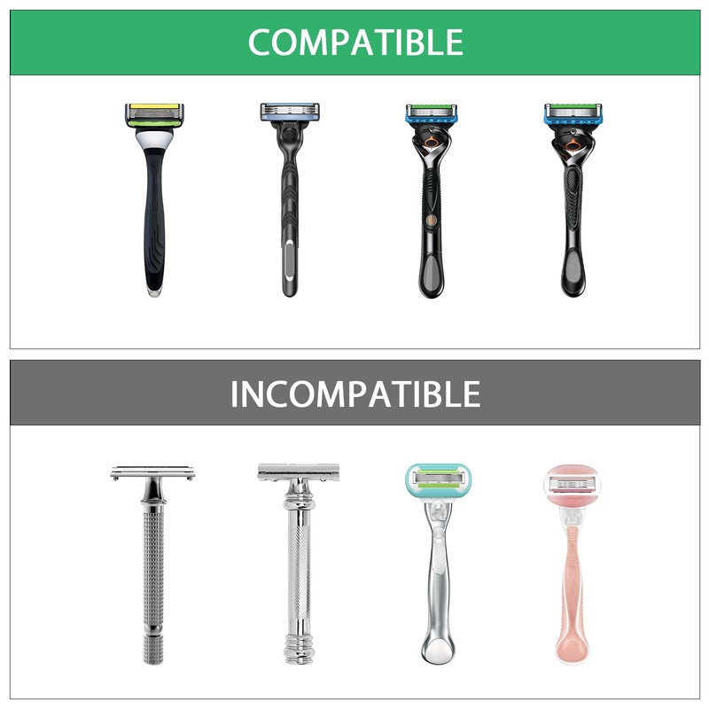 LUEXBOX 2 Pcs Plastic Razor Holders with Cover for Shower