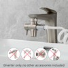 Tecmolog Sink Diverter Brass Faucet Diverter Valve 22mm 3 Way