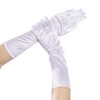 Lystaii Long Opera Party 20s Satin Gloves Stretchy Elbow Length