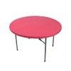 RED FITTED ROUND TABLE COVER - Party Supplies - 1