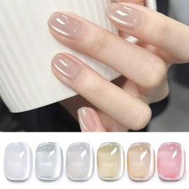 BORN PRETTY Magnetic Nails, Watery Feel, Gel Nail with Magnet, Color Gel, Cat Eye, Cat Eye Gel, Set of 6 Colors, Self Nails, Gel Nail Set, UV/LED Compatible (Hatsukoi)