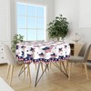 QIPNVY 4th of July Tablecloth Round Patriotic Tablecloth 60 Inch