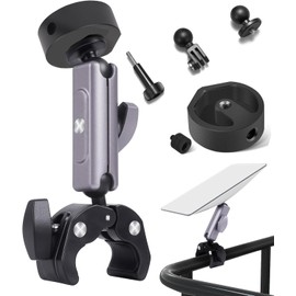 Starlink Mini Mount, Motorcycle Camera Mount ，with Original Tube Compatible Adapter, Aluminum Alloy Accessories Adjustable in Multiple Angles, Suitable for RV Ladders, Campers, Boats, Guardrails, etc.