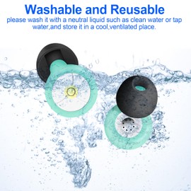 Ear Plugs for Sleeping Noise Cancelling,Reusable Silicone Ear Plugs - 8 Ear Tips in S/M/L/Double-layered Ear Plugs with small Box and Hook -Noise Reduction 20dB.Suitable for Travel, Work,Snoring,Study