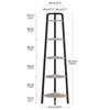 CHOEZON Corner Shelf, 5-Tier Ladder Corner Shelf, Ladder Bookshelf, 59.6"