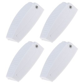 eMagTech 4PCS Baggage Door Catch RV Door Holder Compartment Clips Trailer Storage Latch Hook Holders for RV Motorhome Trailer ABS Door Hardware White
