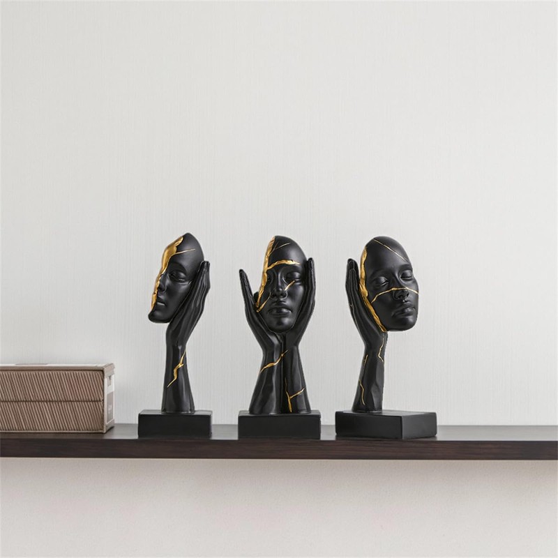 AWNR Modern Abstract See No Evil Hear No Evil Speak