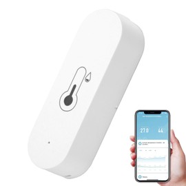 WiFi Thermometer Sensor Smart Room Temperature Humidity Monitor Hygrometer Indoor Meter with Remote Monitor Notification Alert High Precision Compatible with Alexa for Baby Pet Garden Office