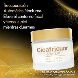 Cicatricure Crema Gold Lift Noche – Resultados en 6 Semanas, Antiarrugas con Péptidos y Oro, Reafirma y Redefine el Contorno Facial, con Calcio y Sili