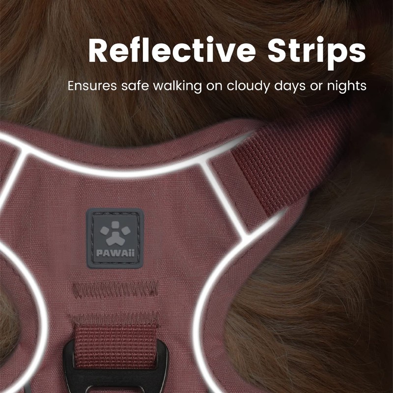 Pawaii No Pull Dog Harness with Pet ID Tag,Reflective Strips