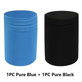 Fopor - pulsera para teléfono celular, correa para el brazo de teléfono y bolsillo para correr y caminar, L 6'' X W 4.5'', Azul puro + negro puro.