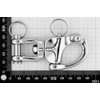 Dutyhook 8X87 Quick Release Clevis Pin Swivel Shackle, Stainless Steel