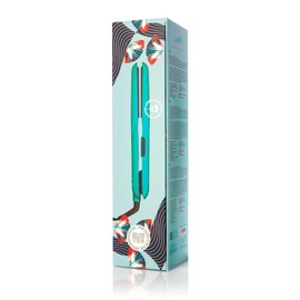 Glister Interstellar Digital Flat Iron with Cosmic Tourmaline Professional Hair Straightener, Hair Styling, Beauty Tool for All Hair Type, Adjustable Temperature Buttons, Gift for Girls - Biscay Green