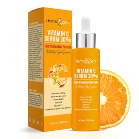 DERMAXGEN Vitamin C Serum with Pure Retinol, Hyaluronic Acid, & Organic Anti-Aging Formula - 4 Fl Oz